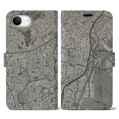 【浜松町（東京都）】地図柄iPhoneケース（手帳タイプ）