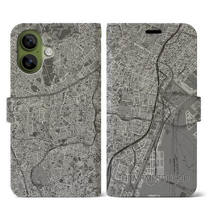 【浜松町（東京都）】地図柄iPhoneケース（手帳タイプ）