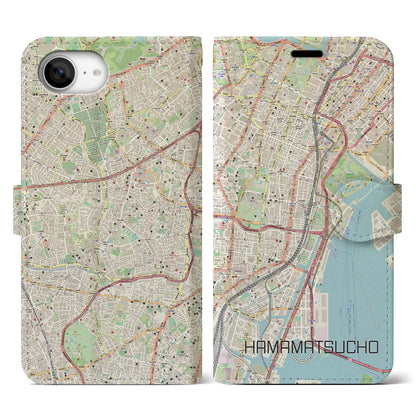 【浜松町（東京都）】地図柄iPhoneケース（手帳タイプ）