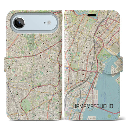 【浜松町（東京都）】地図柄iPhoneケース（手帳タイプ）