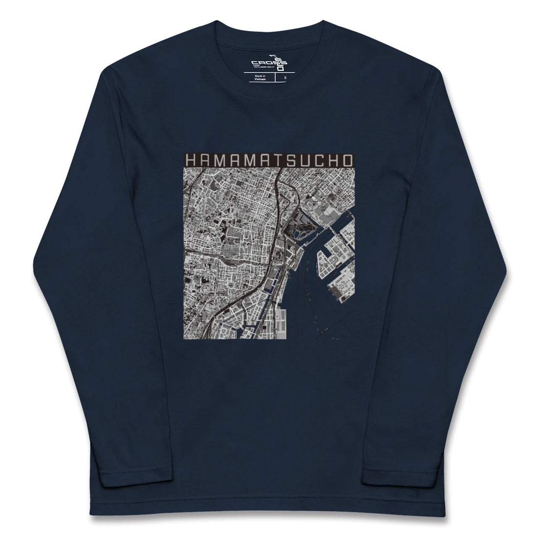 【浜松町（東京都）】地図柄ロングスリーブTシャツ