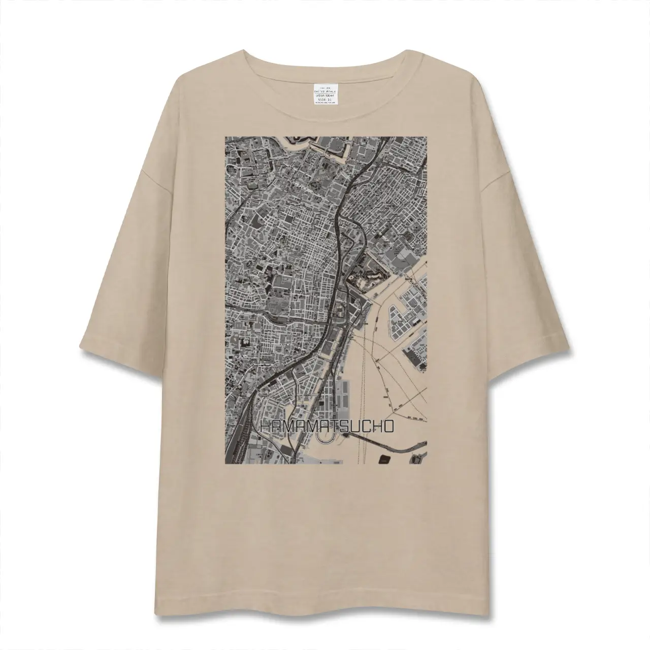 【浜松町（東京都）】地図柄ビッグシルエットTシャツ