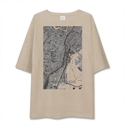 【浜松町（東京都）】地図柄ビッグシルエットTシャツ