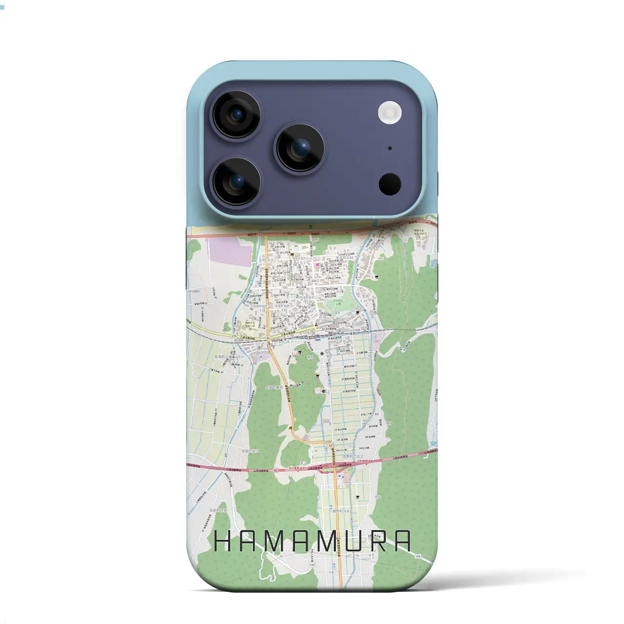 【浜村（鳥取県）】地図柄iPhoneケース（バックカバータイプ）