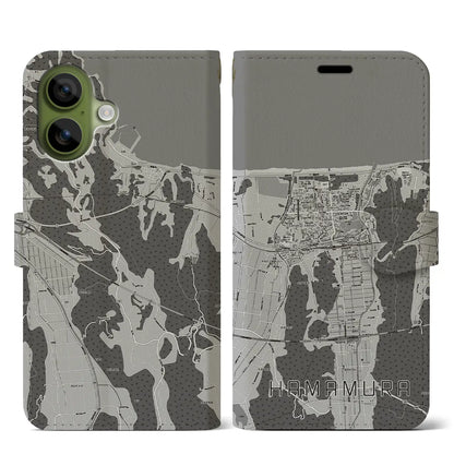 【浜村（鳥取県）】地図柄iPhoneケース（手帳タイプ）