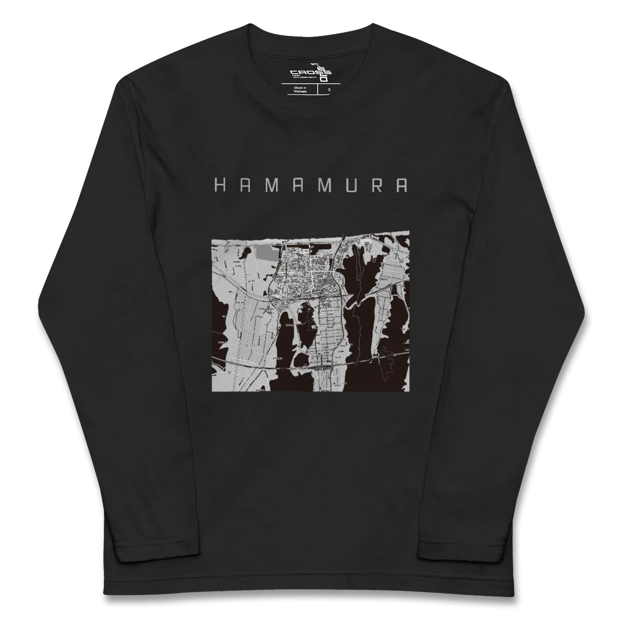 【浜村（鳥取県）】地図柄ロングスリーブTシャツ