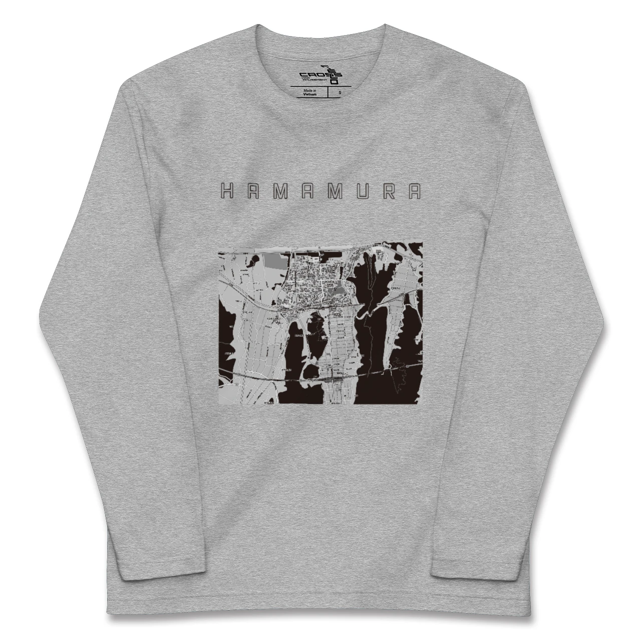 【浜村（鳥取県）】地図柄ロングスリーブTシャツ