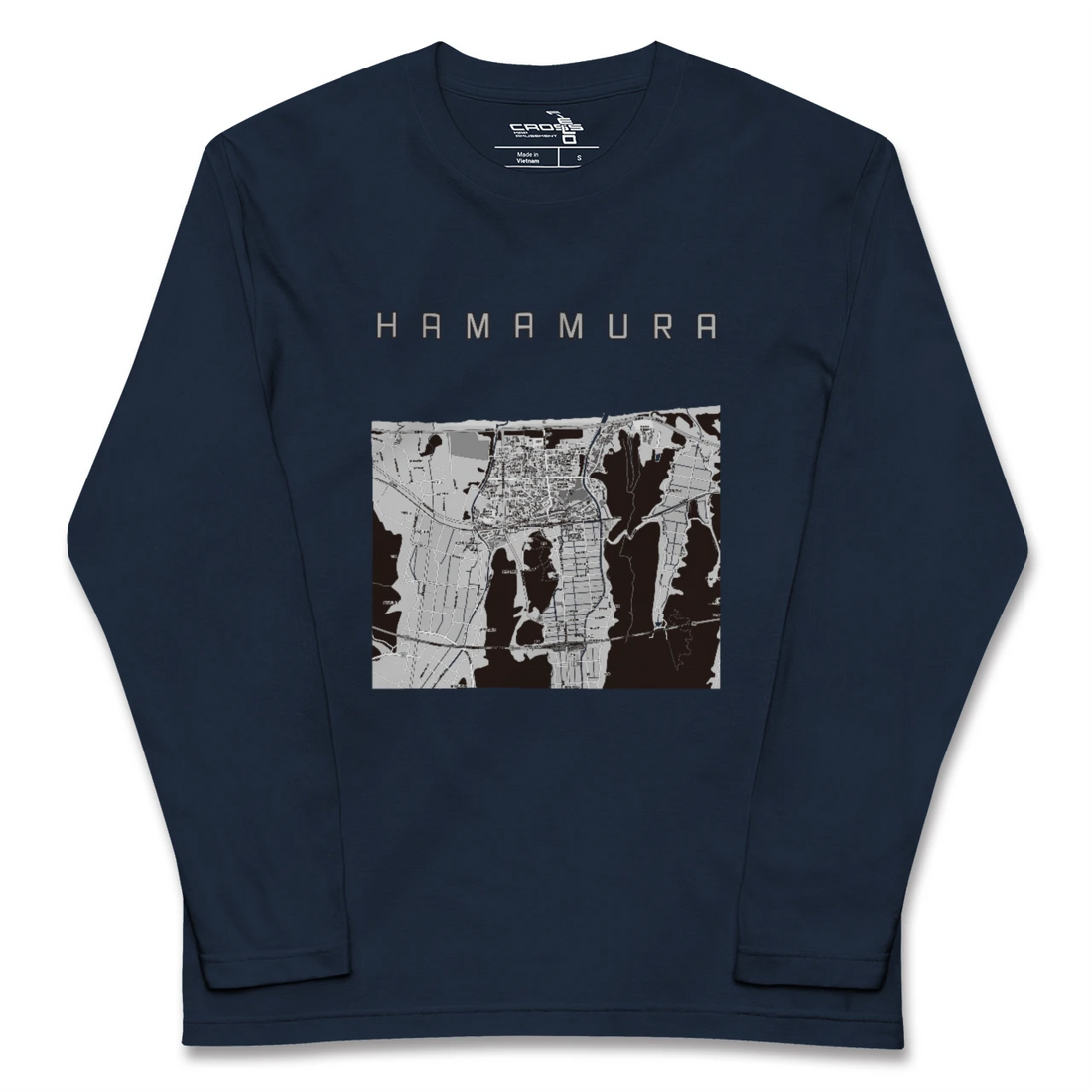 【浜村（鳥取県）】地図柄ロングスリーブTシャツ