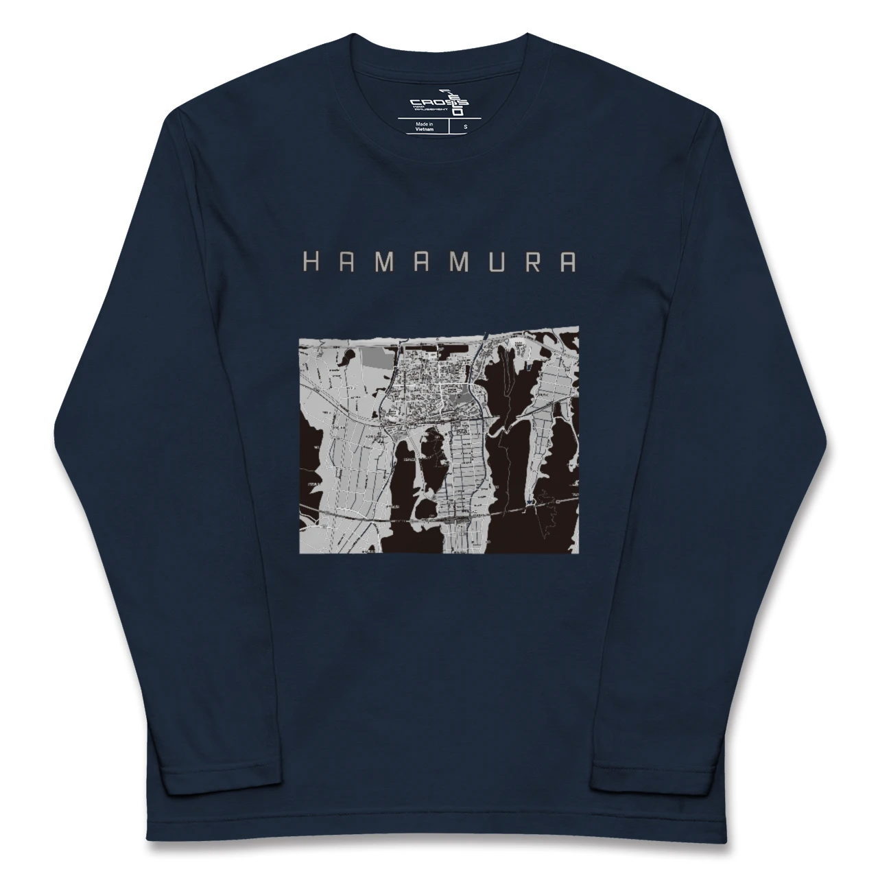 【浜村（鳥取県）】地図柄ロングスリーブTシャツ