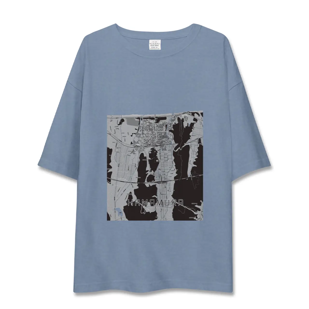 【浜村（鳥取県）】地図柄ビッグシルエットTシャツ