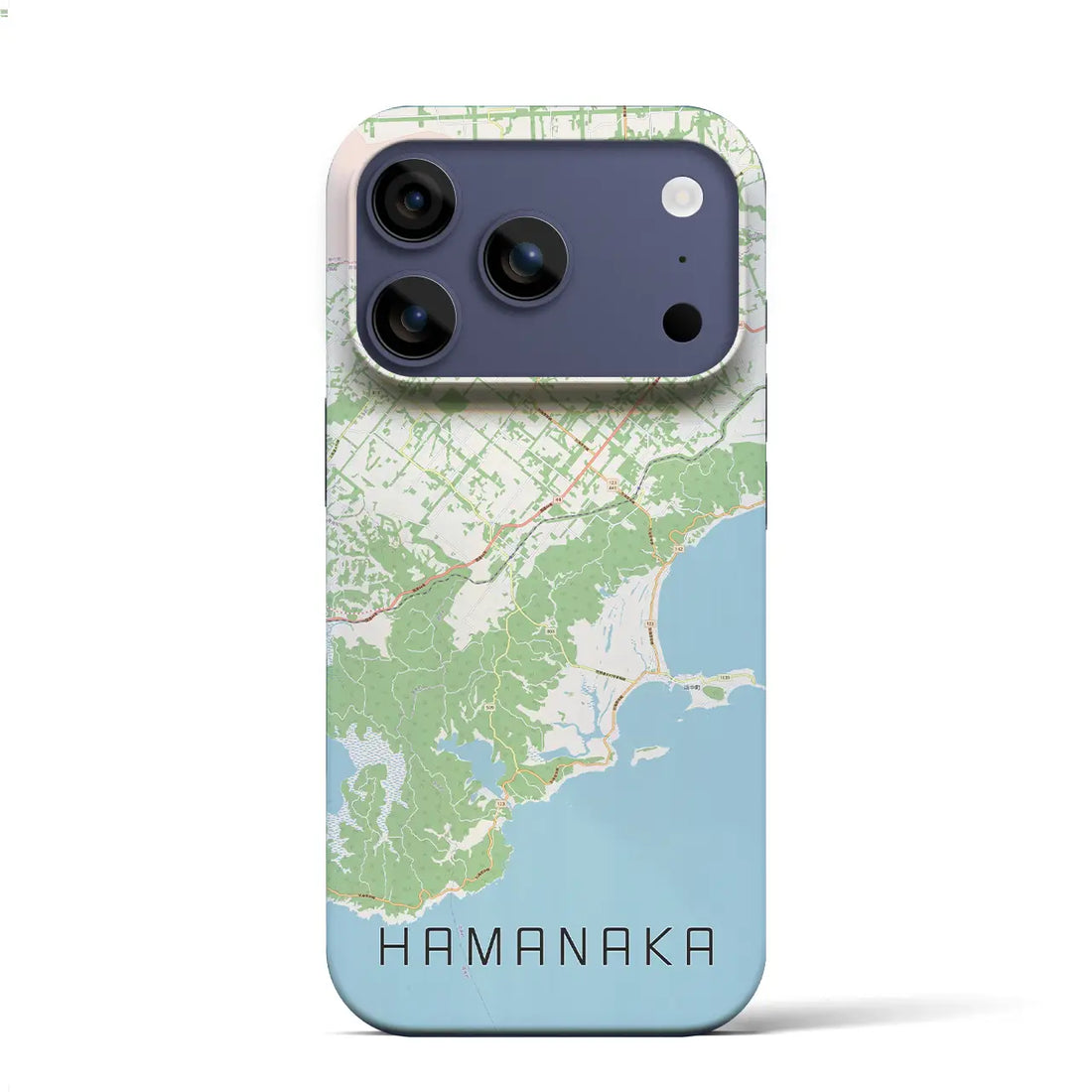 【浜中(北海道)】地図柄iPhoneケース(バックカバータイプ)ブラック・iPhone 17 Pro Max 用