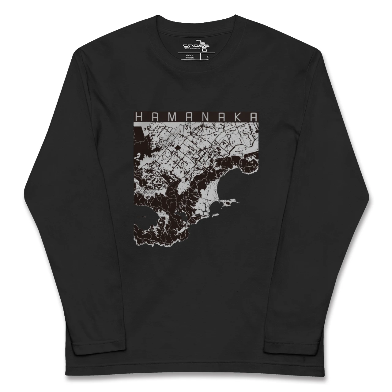 【浜中（北海道）】地図柄ロングスリーブTシャツ