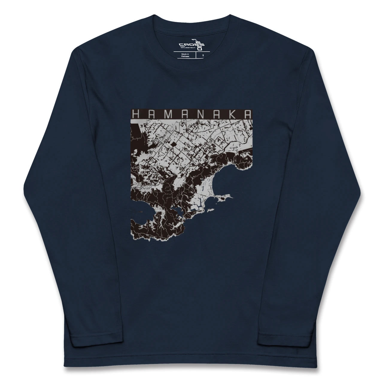 【浜中（北海道）】地図柄ロングスリーブTシャツ
