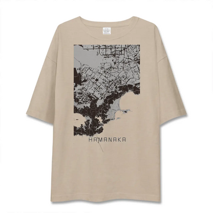 【浜中（北海道）】地図柄ビッグシルエットTシャツ