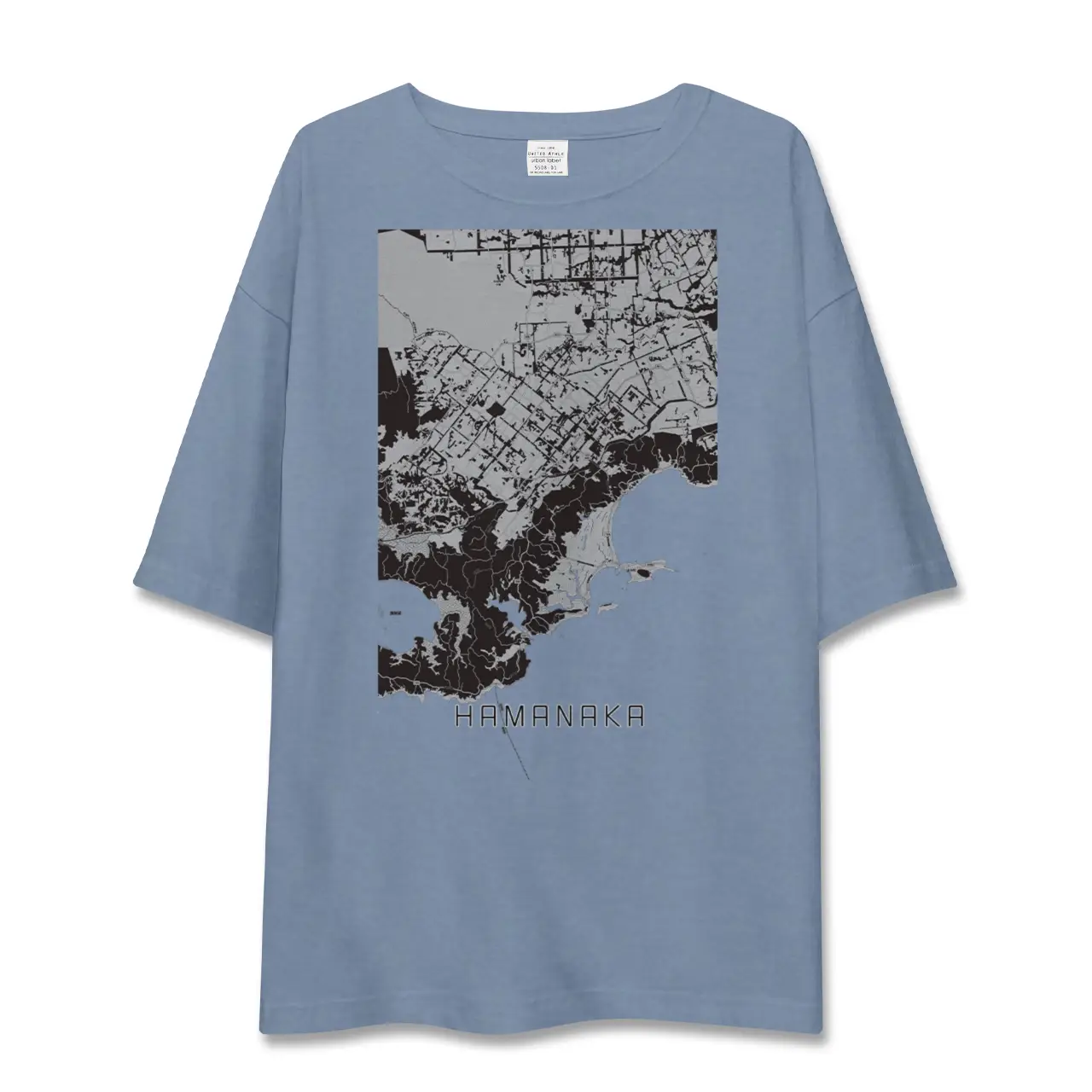 【浜中（北海道）】地図柄ビッグシルエットTシャツ