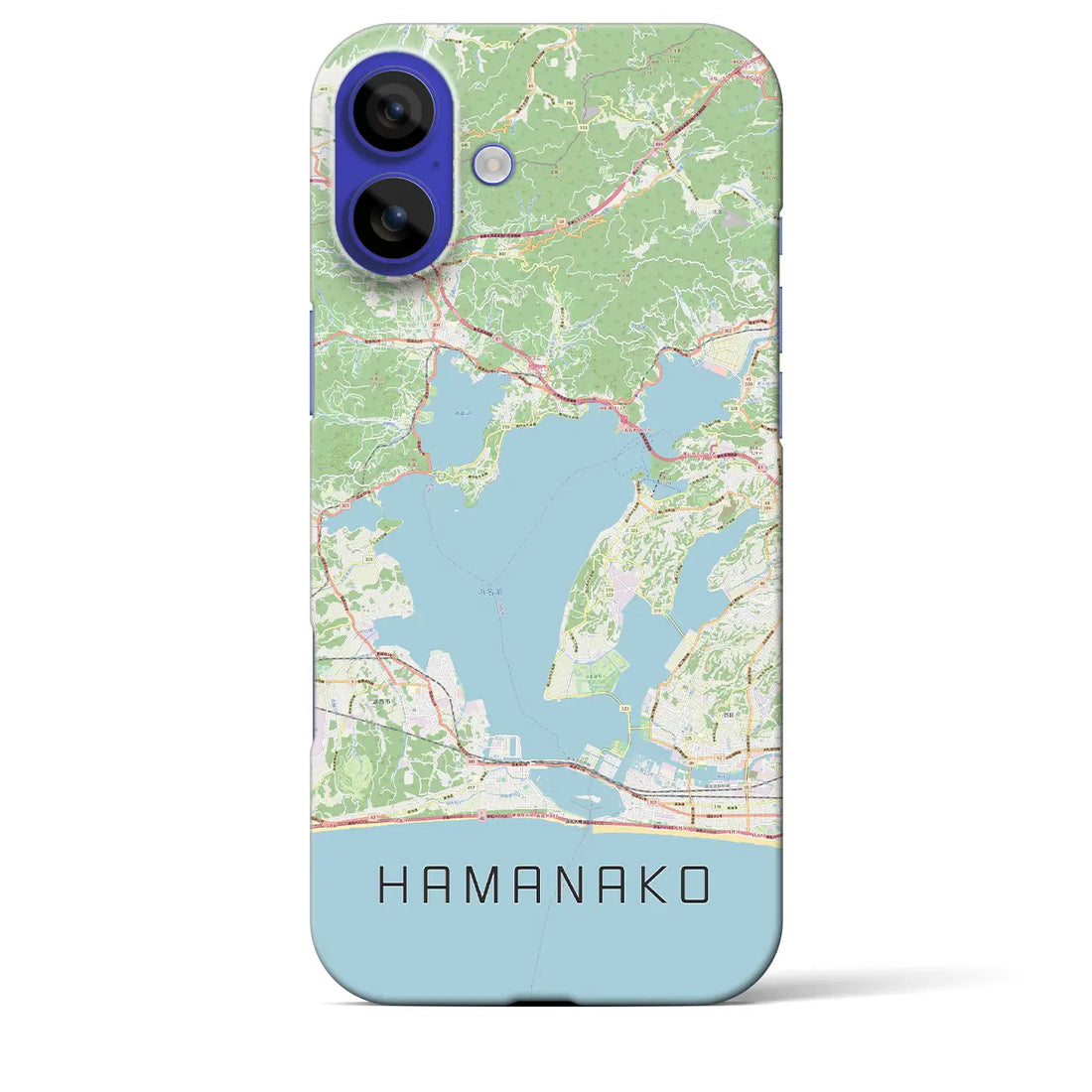 【浜名湖（静岡県）】地図柄iPhoneケース（バックカバータイプ）ナチュラル・iPhone 16 Pro Max 用