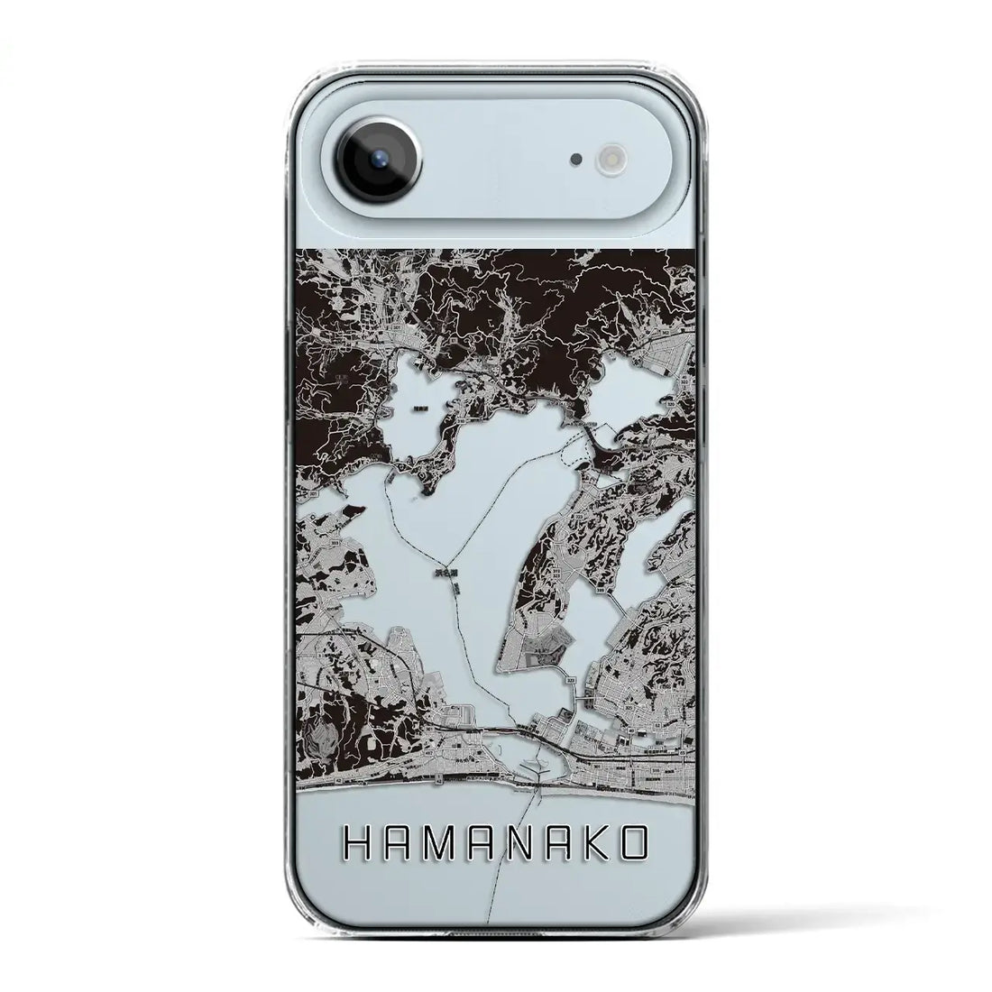 【浜名湖(静岡県)】地図柄iPhoneケース(クリアタイプ)モノトーン・iPhone 17 Pro Max 用