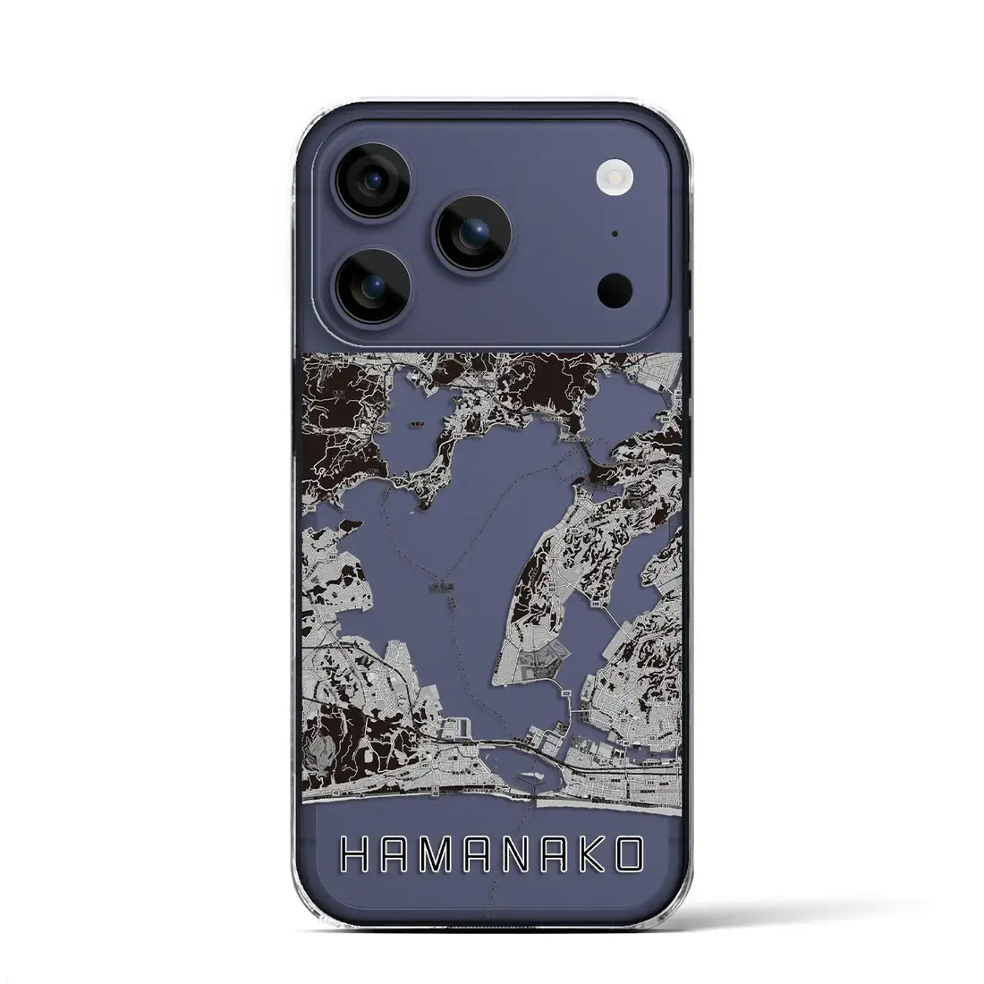 【浜名湖（静岡県）】地図柄iPhoneケース（クリアタイプ）
