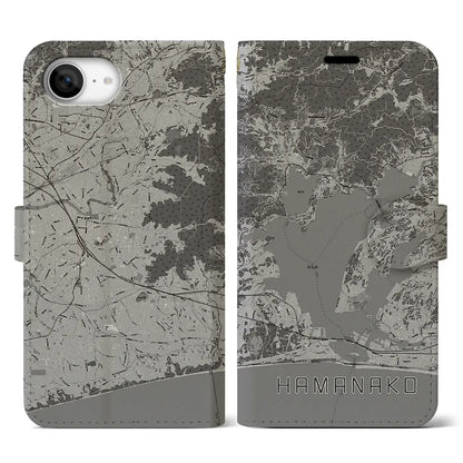 【浜名湖（静岡県）】地図柄iPhoneケース（手帳タイプ）