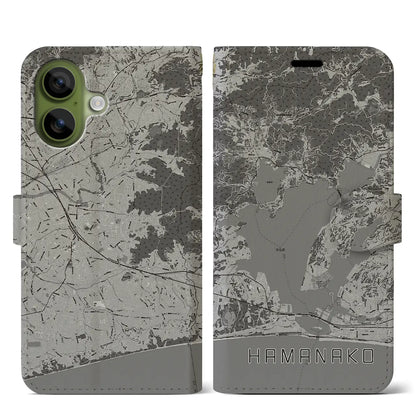 【浜名湖（静岡県）】地図柄iPhoneケース（手帳タイプ）