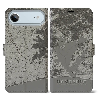 【浜名湖（静岡県）】地図柄iPhoneケース（手帳タイプ）