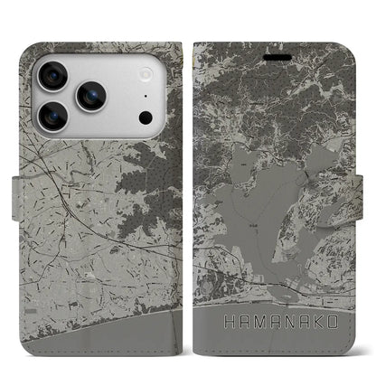 【浜名湖（静岡県）】地図柄iPhoneケース（手帳タイプ）