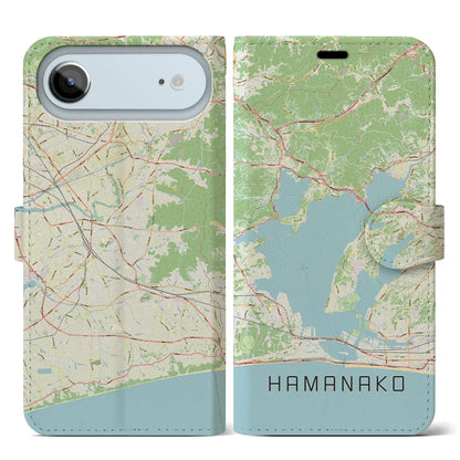 【浜名湖（静岡県）】地図柄iPhoneケース（手帳タイプ）