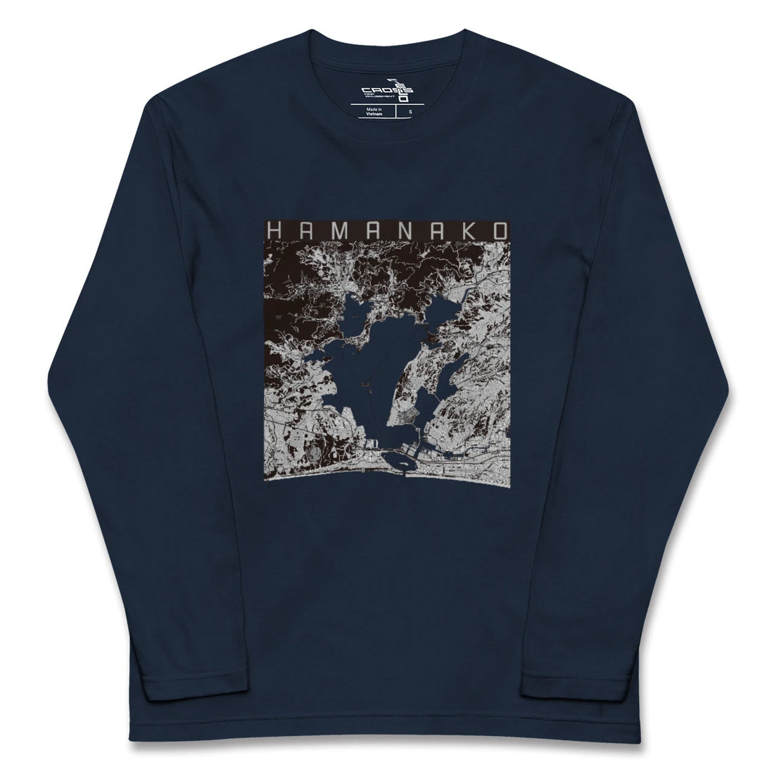 【浜名湖(静岡県)】地図柄ロングスリーブTシャツ