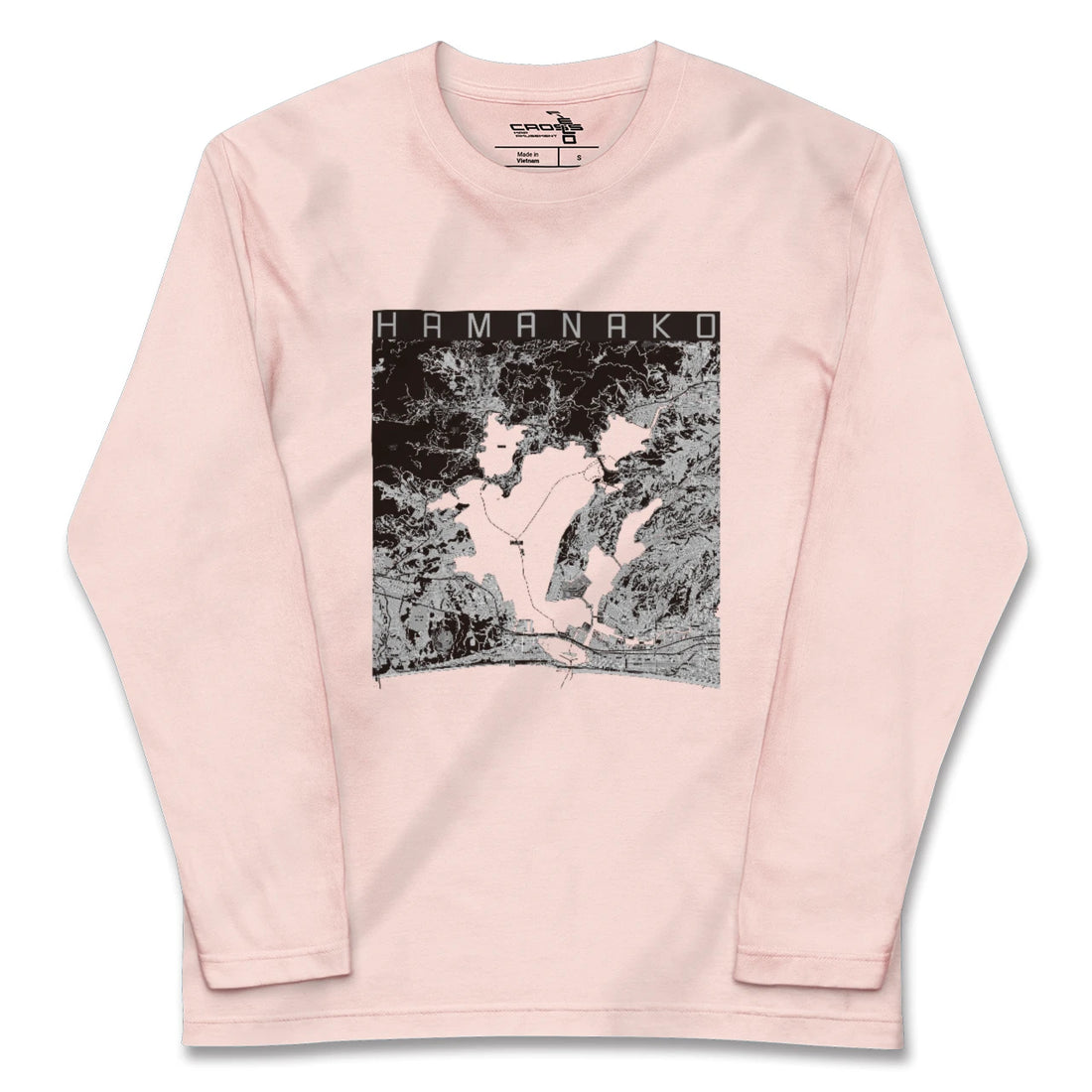 【浜名湖（静岡県）】地図柄ロングスリーブTシャツ