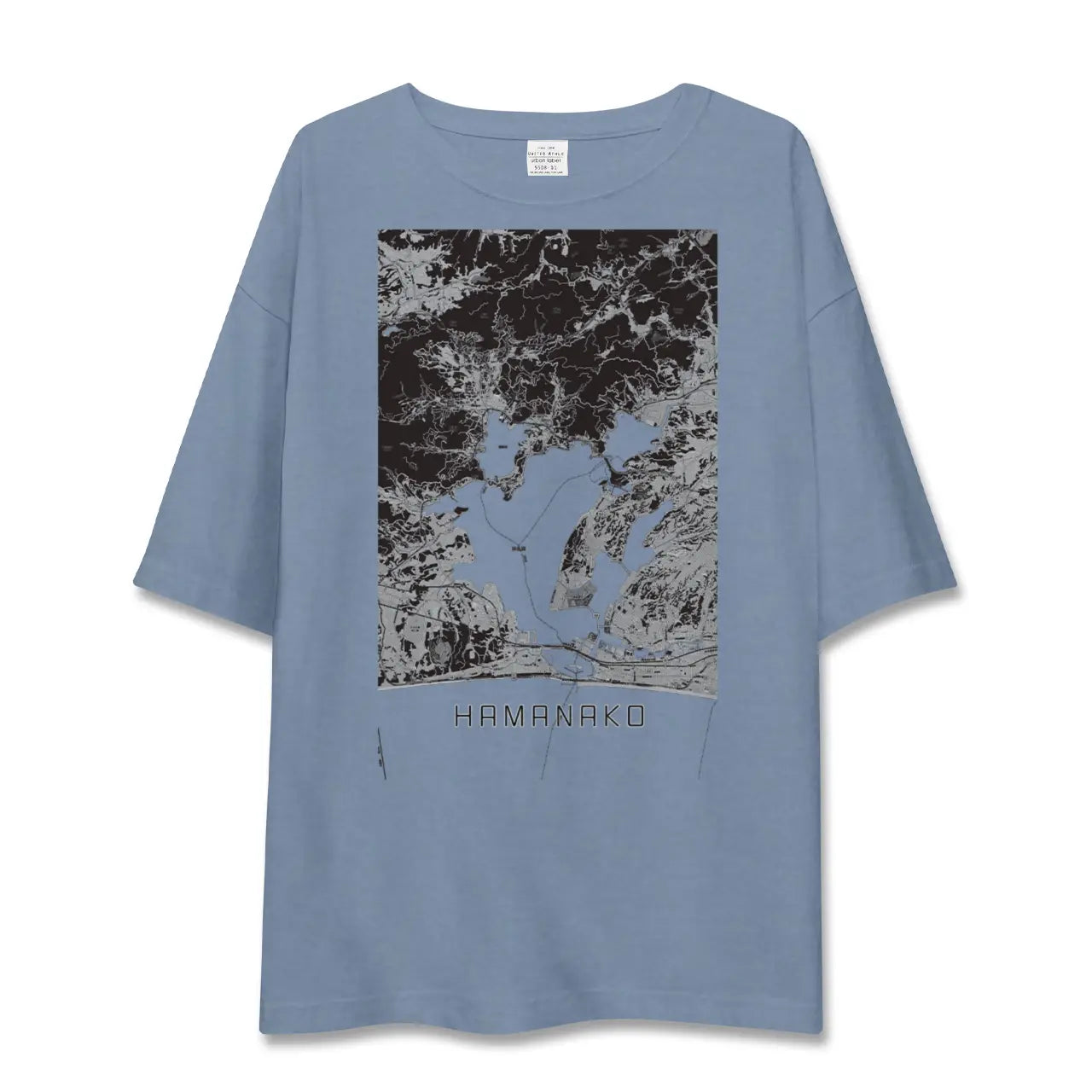 【浜名湖（静岡県）】地図柄ビッグシルエットTシャツ