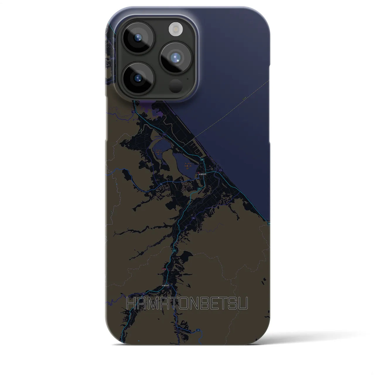 【浜頓別（北海道）】地図柄iPhoneケース（バックカバータイプ）