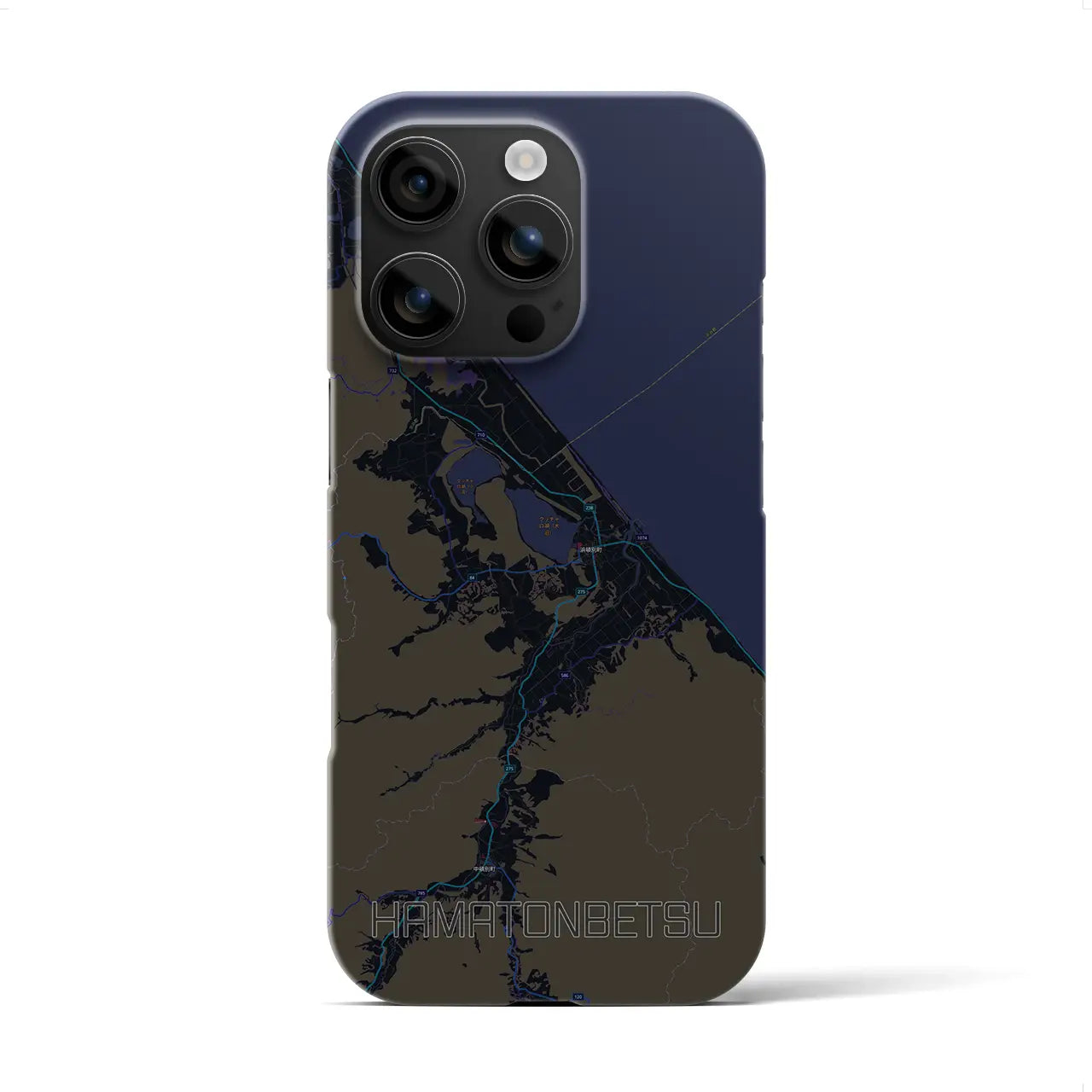 【浜頓別（北海道）】地図柄iPhoneケース（バックカバータイプ）