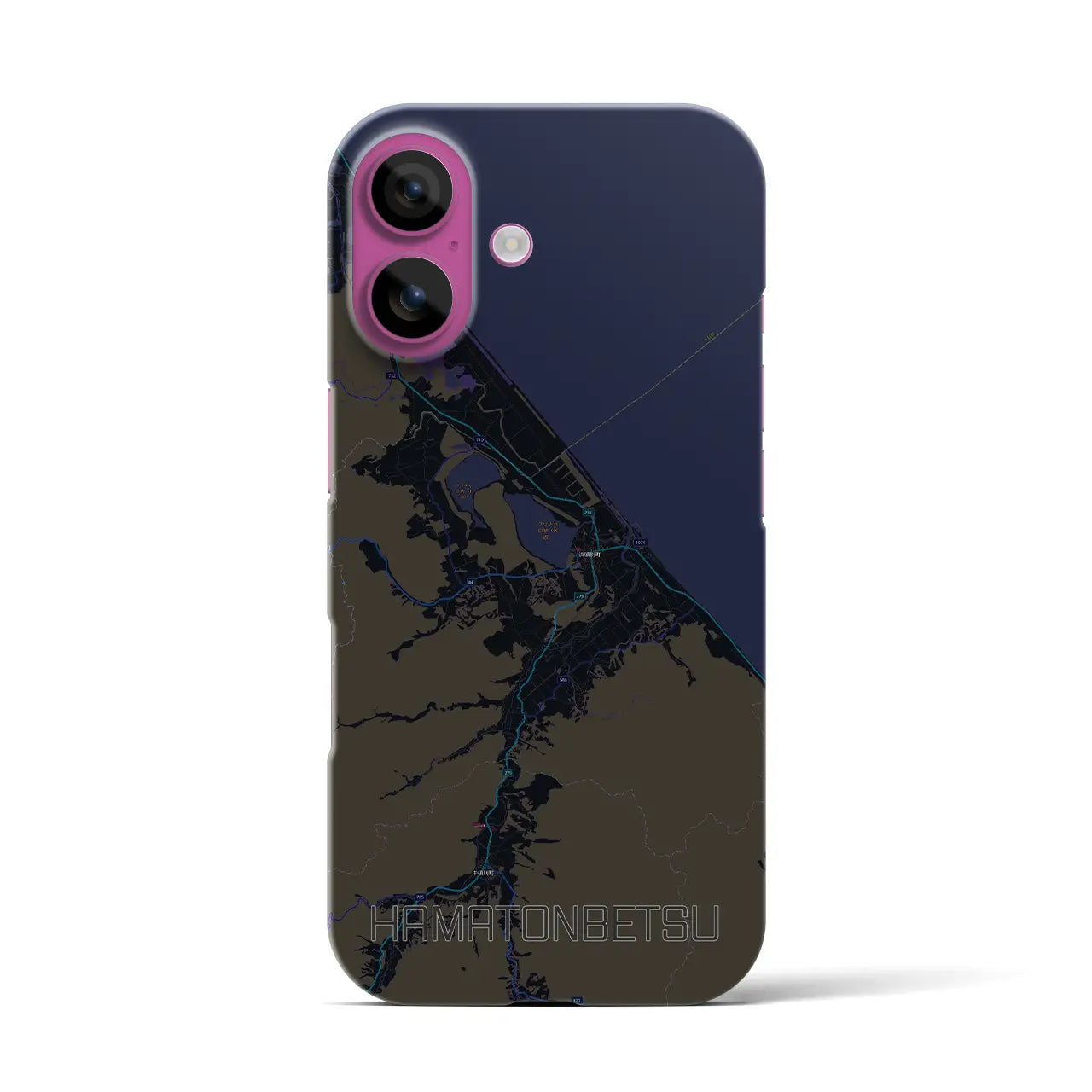 【浜頓別（北海道）】地図柄iPhoneケース（バックカバータイプ）