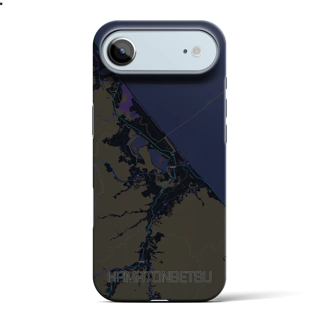 【浜頓別（北海道）】地図柄iPhoneケース（バックカバータイプ）