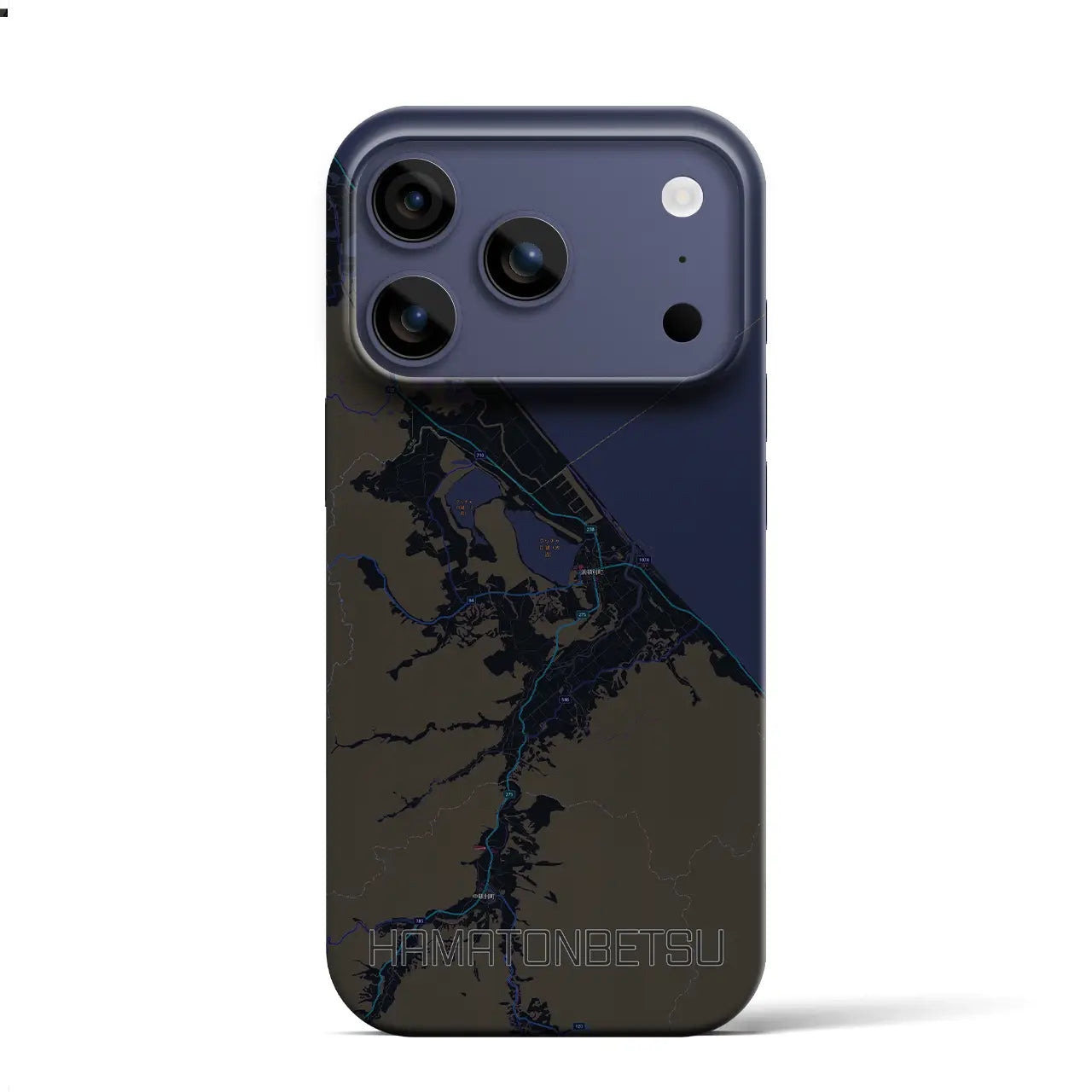 【浜頓別（北海道）】地図柄iPhoneケース（バックカバータイプ）