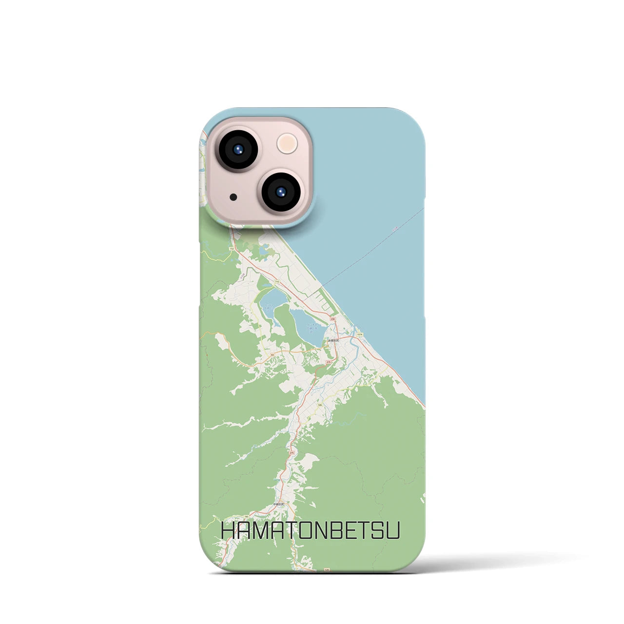 【浜頓別（北海道）】地図柄iPhoneケース（バックカバータイプ）
