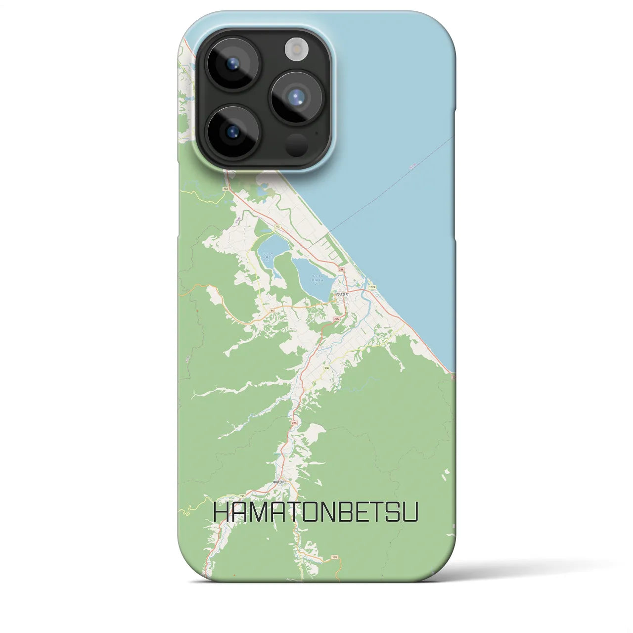【浜頓別（北海道）】地図柄iPhoneケース（バックカバータイプ）