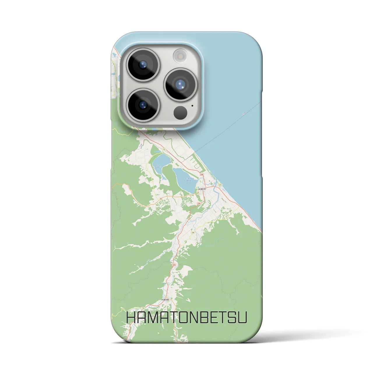 【浜頓別（北海道）】地図柄iPhoneケース（バックカバータイプ）
