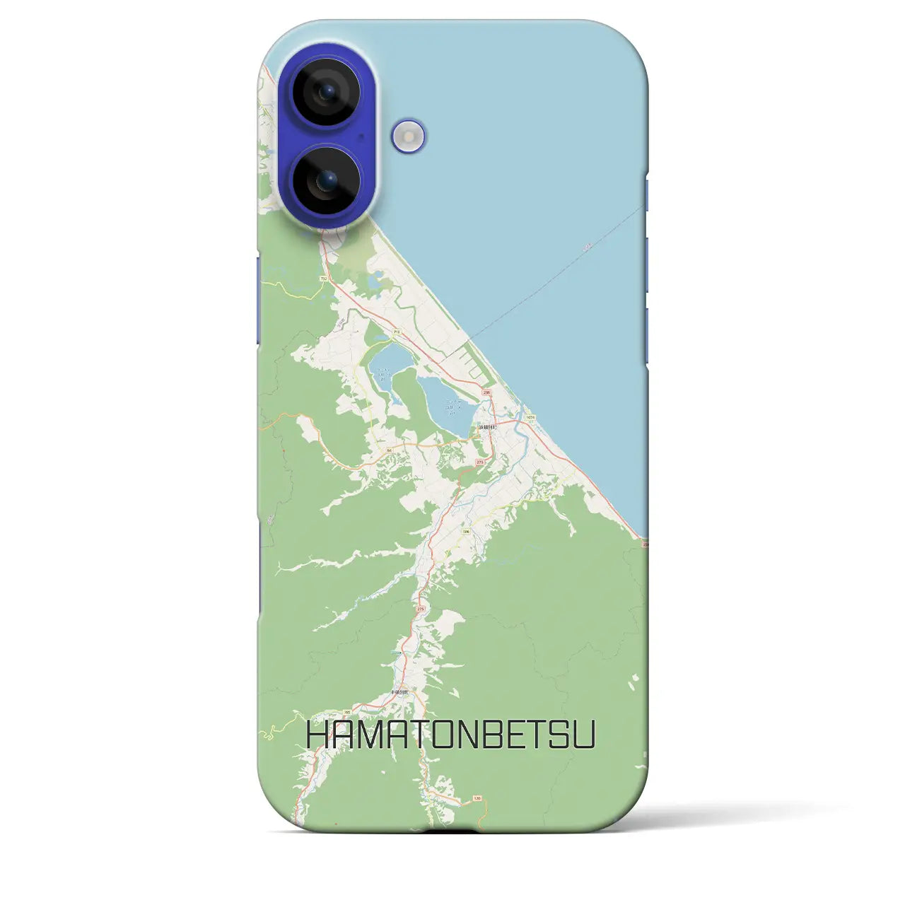 【浜頓別（北海道）】地図柄iPhoneケース（バックカバータイプ）