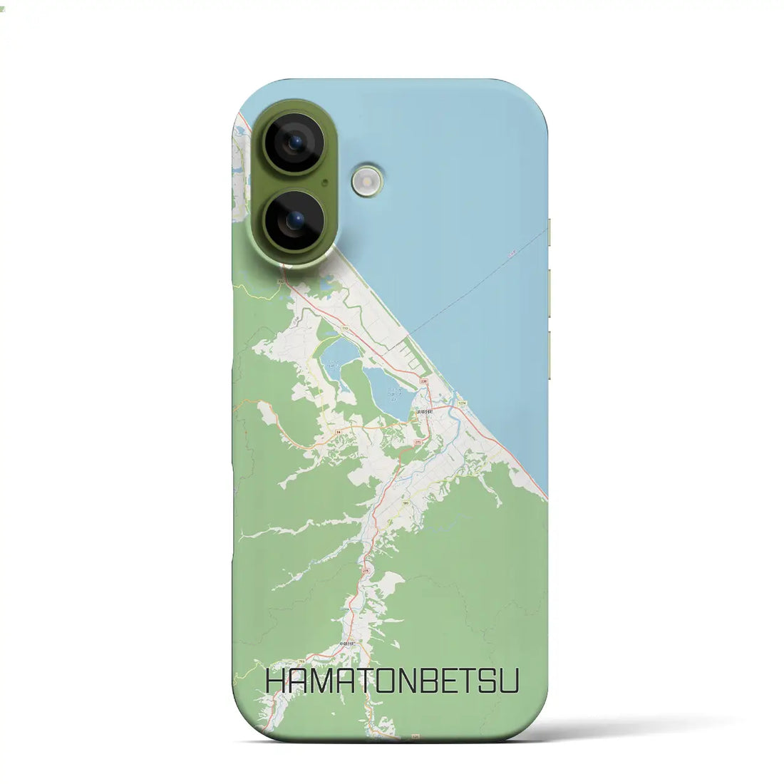 【浜頓別(北海道)】地図柄iPhoneケース(バックカバータイプ)ブラック・iPhone 17 Pro Max 用