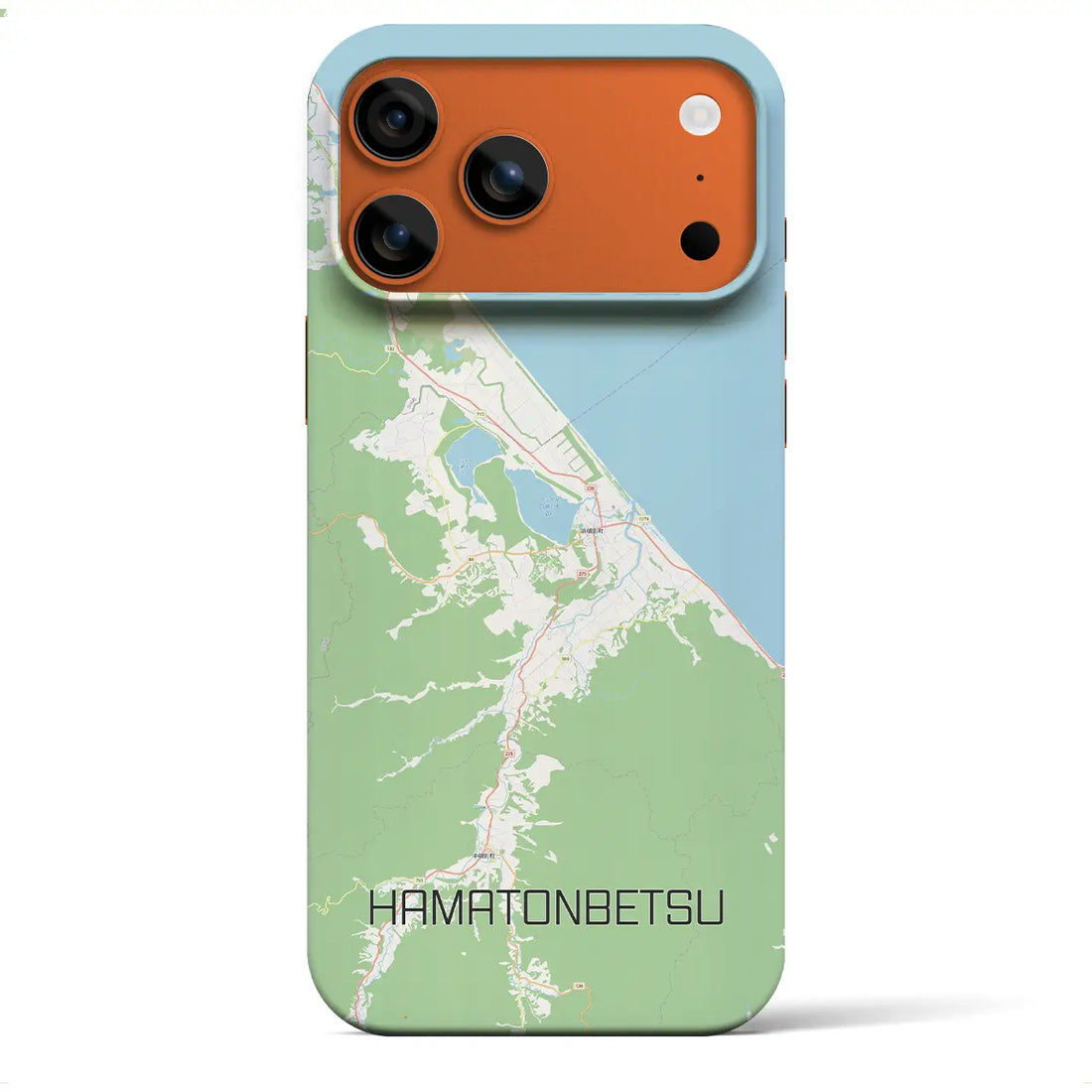【浜頓別（北海道）】地図柄iPhoneケース（バックカバータイプ）ナチュラル・iPhone 17 Pro Max 用