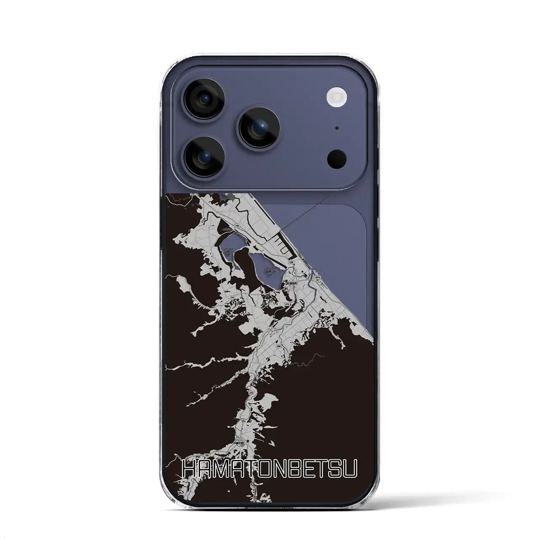 【浜頓別(北海道)】地図柄iPhoneケース(クリアタイプ)