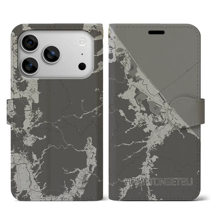 【浜頓別（北海道）】地図柄iPhoneケース（手帳タイプ）