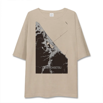【浜頓別（北海道）】地図柄ビッグシルエットTシャツ