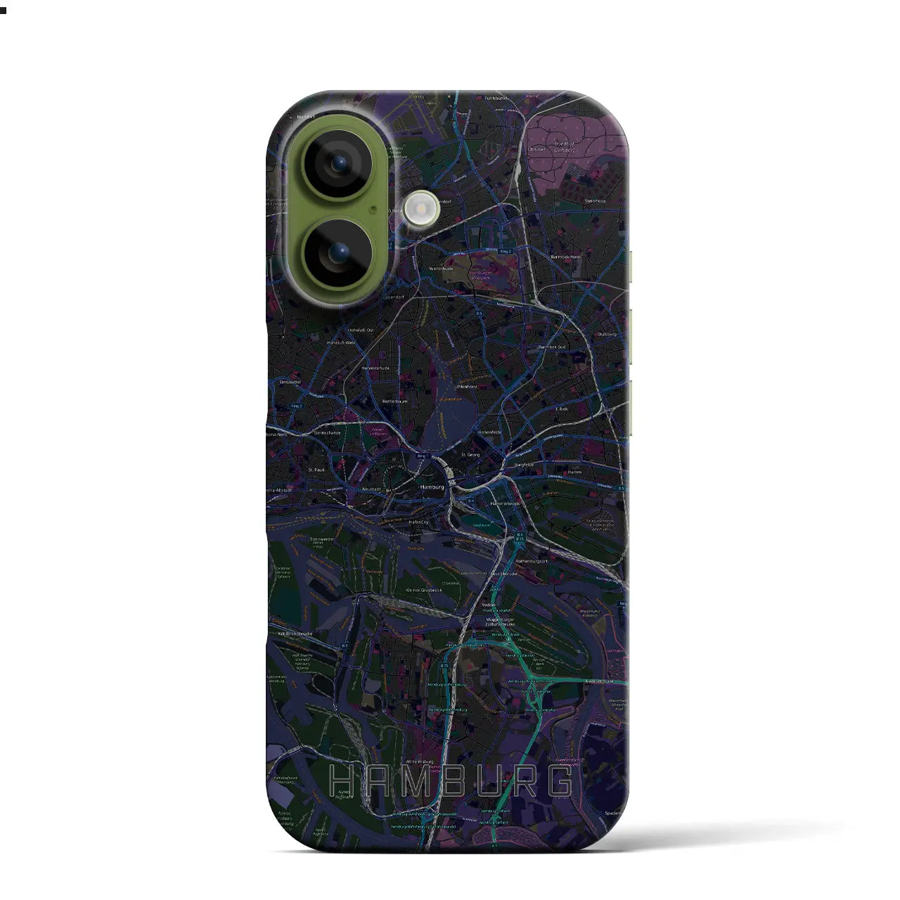 【ハンブルク（ドイツ）】地図柄iPhoneケース（バックカバータイプ）