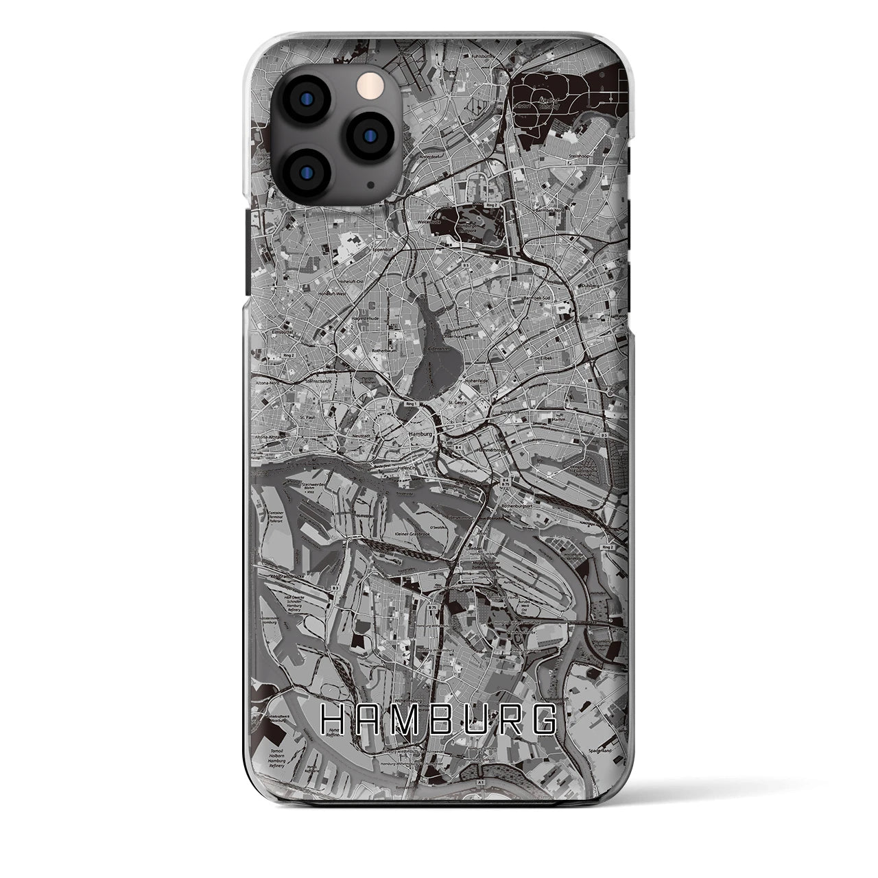 【ハンブルク（ドイツ）】地図柄iPhoneケース（クリアタイプ）