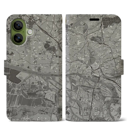 【ハンブルク（ドイツ）】地図柄iPhoneケース（手帳タイプ）