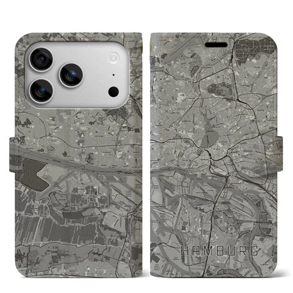 【ハンブルク（ドイツ）】地図柄iPhoneケース（手帳タイプ）