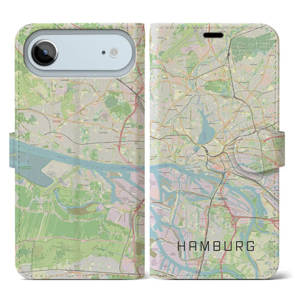 【ハンブルク（ドイツ）】地図柄iPhoneケース（手帳タイプ）