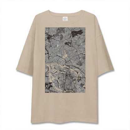 【ハンブルク（ドイツ）】地図柄ビッグシルエットTシャツ